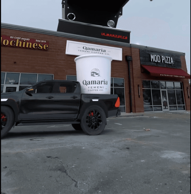 Qamaria Coffee Shop – Giant Coffee Machine VFX — VFX